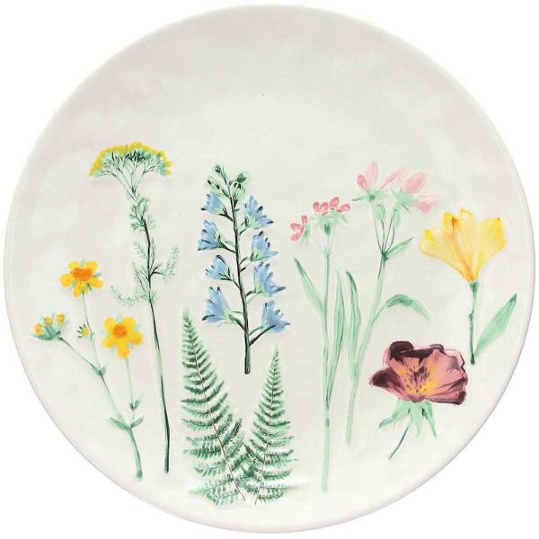 Декоративен поднос Tognana Garden 26 см кръгъл порцелан - изглед отгоре