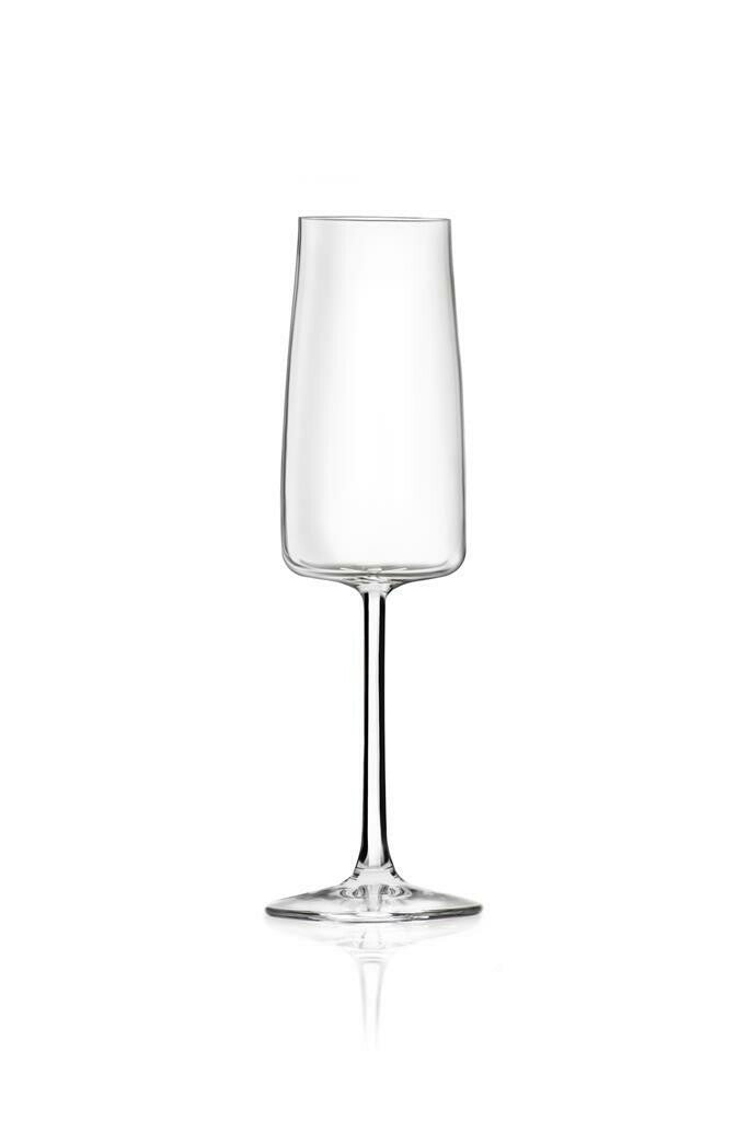 Set of 6 pcs. crystal champagne glasses ESSENTIAL E30, RCR, 300 ml