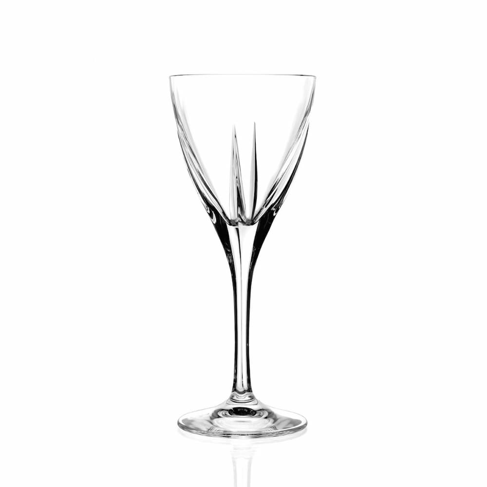 Чаша за вино FUSION RCR Italy 210мл от кристал LUXION с геометричен V-дизайн