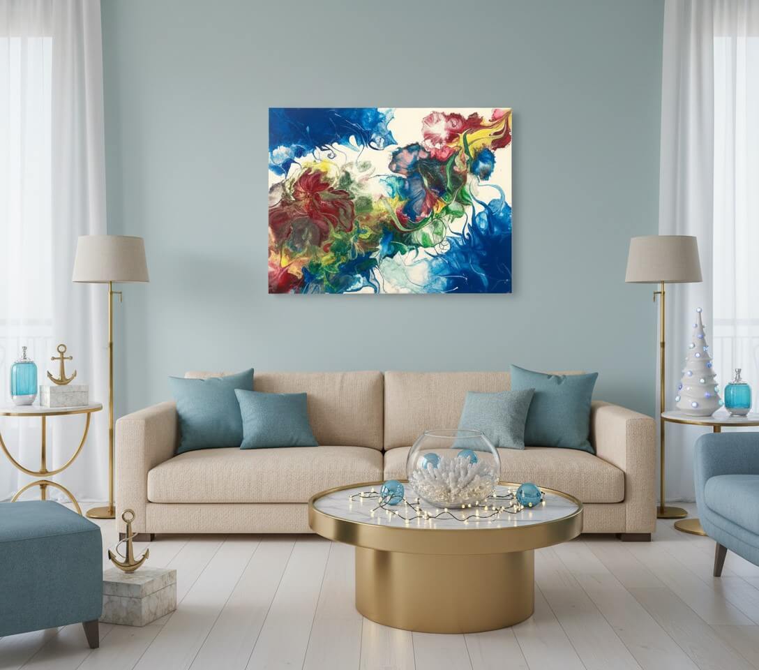 Картина "Il Fondale Marino", A Casa Mia, 80x60 см, акрил, живопис