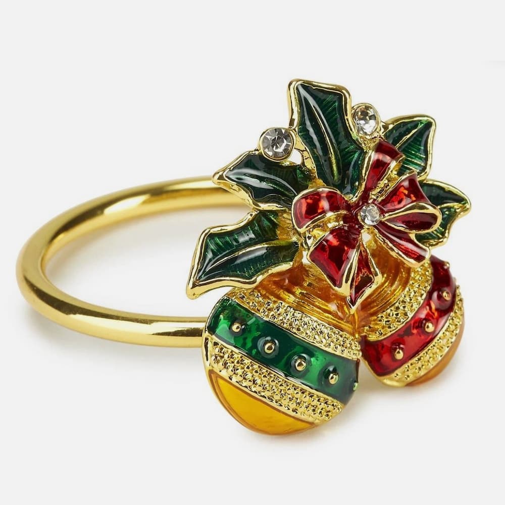 Комплект 6 пръстени за салфетки Fade Palline, Метал