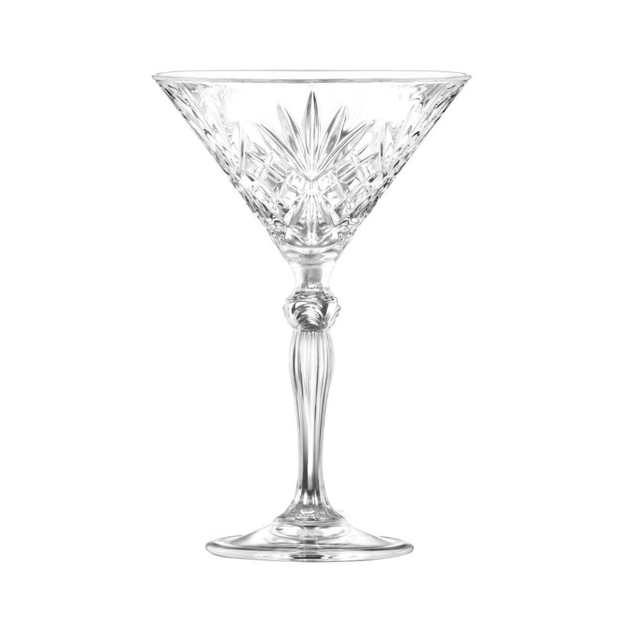 Комплект 6  кристални чаши за мартини RCR Italy Melodia Martini, 210 мл, LUXION®