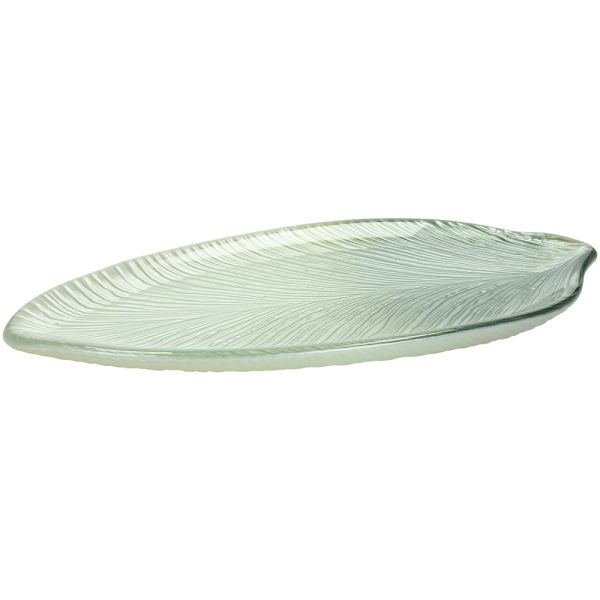 Чиния/Поднос Tognana, Galassia Leaf, 30 см, Стъкло, Зелен