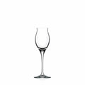 Eлегантни кристални чаши със столче invino на бял фон, подходящи за ракия, диджестиви, ликьори, граппа.
