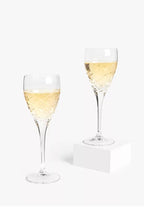 Сет 2 кристални чаши за вино RCR Italy John Lewis, ромб, 300 мл, LUXION®