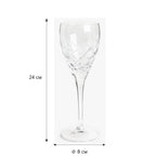 Сет 2 кристални чаши за вино RCR Italy John Lewis, ромб, 300 мл, LUXION®