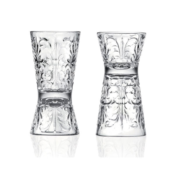 Комплект 6 кристални чаши RCR Italy Tattoo JIGGER, 30/60 мл, LUXION®